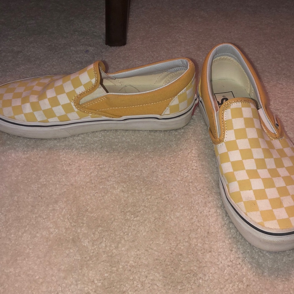 Yellow checkered vans